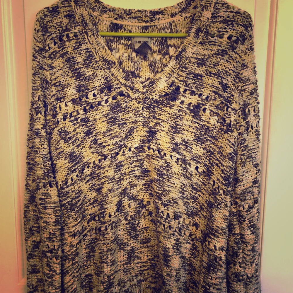 Chico’s knitted/crotchet sweater